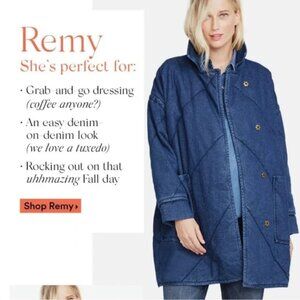 Hatch Quilted Denim Remy Coat